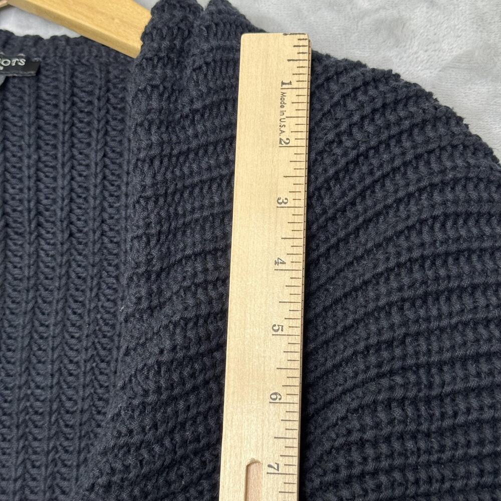 Talbots Sweater Womens Medium Petite Washed Black Open Shawl Collar Cardigan - Picture 6 of 7